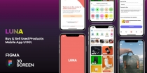 Luna - Buy And Sell Used Products Mobile App UI Ki Screenshot 1