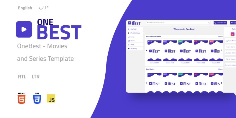 OneBest - Movies and Series Template
