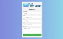 PHP Form Script - Contact Us Screenshot 1