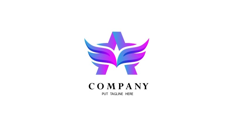 Letter A Angel Logo Design