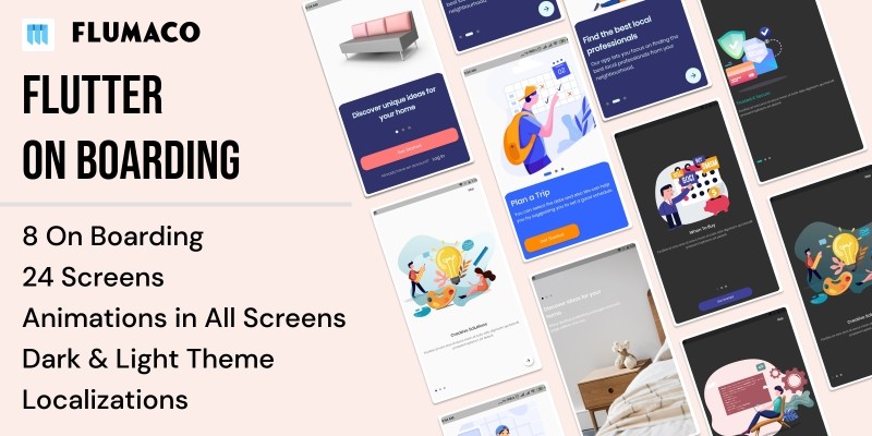 Flumaco - Flutter OnBoarding UI Kit Template