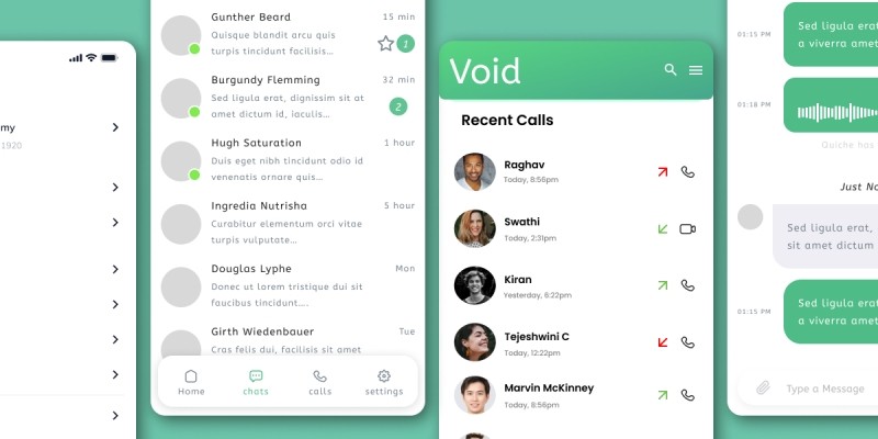 Void Chat App - Full UI Kit - Figma