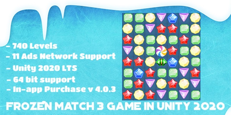 Frozen Match 3 Unity Game