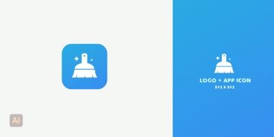 Cleaner App Icon And Logo Design