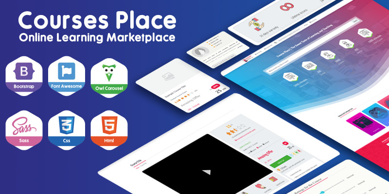 Courses Place - Learning Marketplace HTML Template