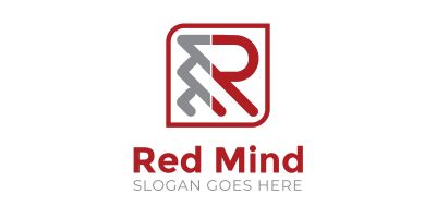 Red Mind - Letter R Logo