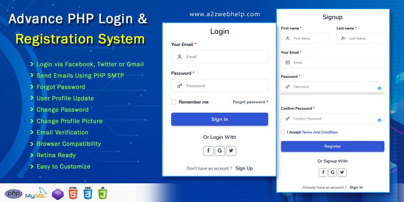 Secure PHP Login And Registration System