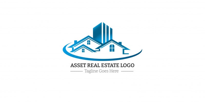 Asset Real Estate Logo Design Template 