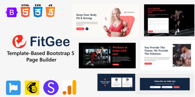 FitGee - Template-Based Bootstrap 5 Page Builder