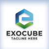 Exo Cube Letter E Logo