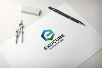 Exo Cube Letter E Logo Screenshot 1