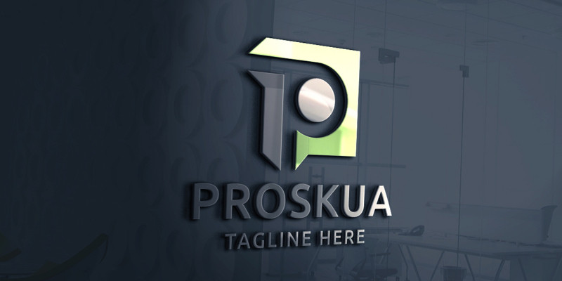 Professional Square Letter P Logo