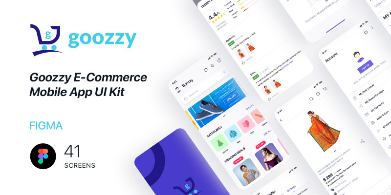 Goozzy  E-Commerce Mobile App UI Kit Figma