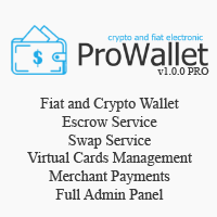 ProWallet vPro - Fiat and Crypto eWallet
