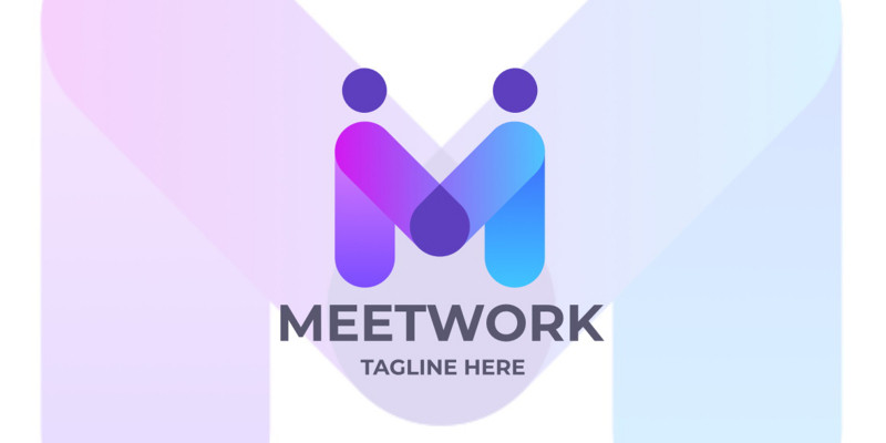 Meet Work Letter M Logo