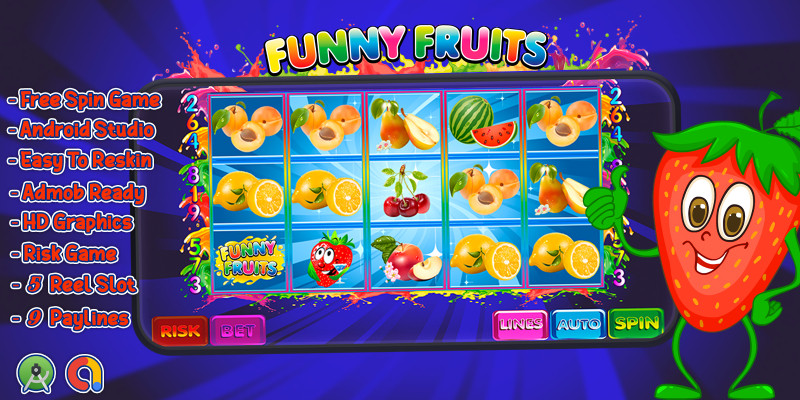 Funny Fruits Slot Machine - Android Studio