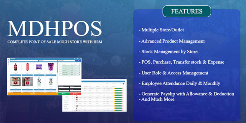 MDHPOS - Point Of Sale Multi Store With HRM