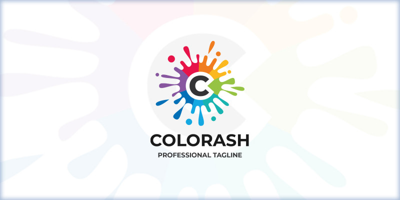 Colors Splash Letter C Logo