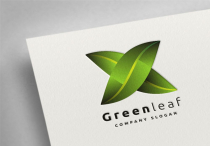 Green Leaf with X Letter Logo Screenshot 1