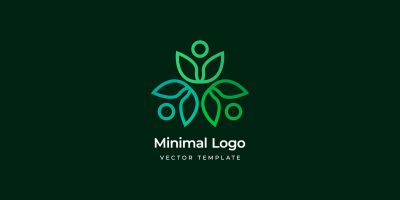 Minimal eco logo template