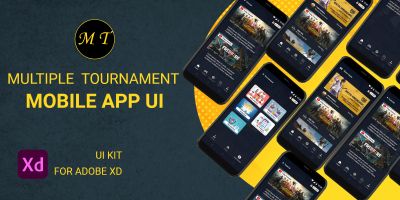 MT Multiple Tournament UI  For Adobe XD