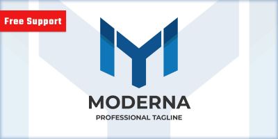Modern Letter M Company Logo