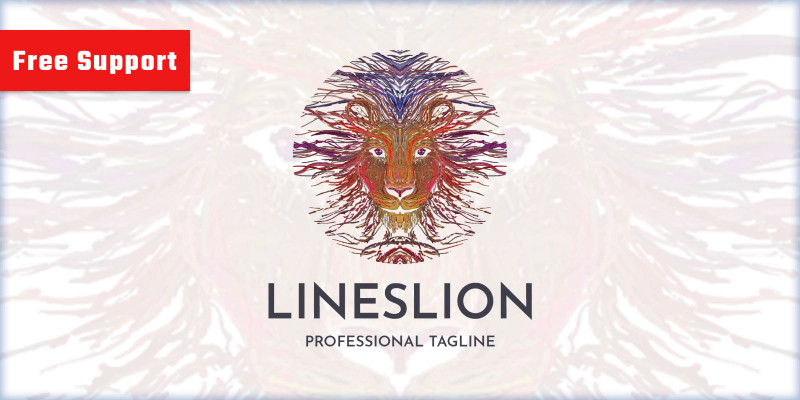 Lines Lion Logo