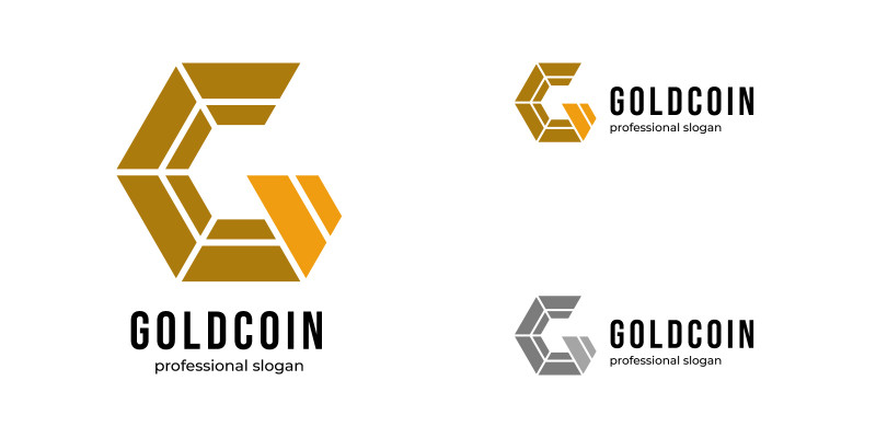 GC Letter Gold Coin Logo