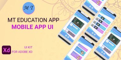 MT Education App UI Kit For Adobe XD