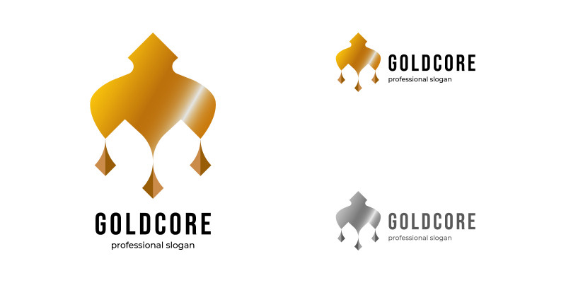 Gold Core Ornament Logo Template