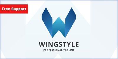 Wing Style Letter W Logo