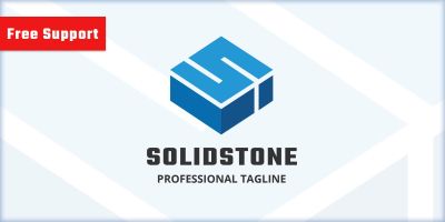 Solid Stone Letter S Logo
