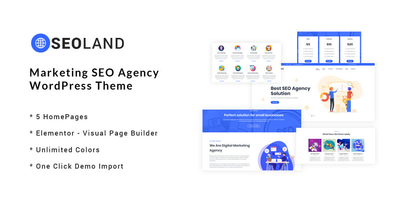SEOLand - Marketing SEO Agency WordPress Theme