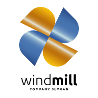 Wind Mill and Energy Logo