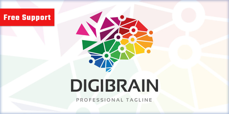 Professional Digital Brain Logo