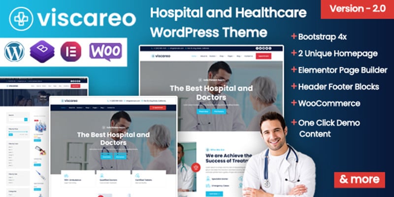 Viscareo - Hospital and Healthcare WordPress Theme