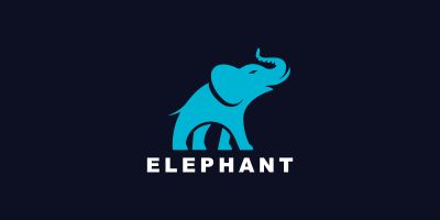 Elephant Vector Logo Design 