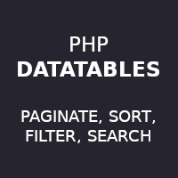 PHP Data Tables - Easy Paginate Sort And Filter
