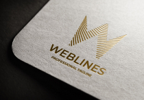 Web Lines Letter W Company Logo Screenshot 1