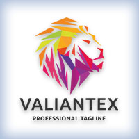 Pixel Valiant Lion Logo