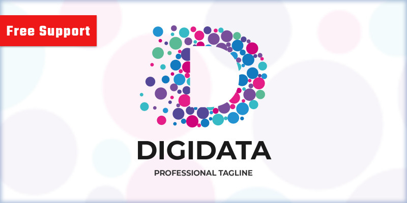 Digital Data Letter D Logo