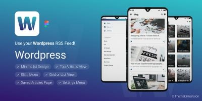 Wordpress App - Figma Mobile Application UI Kit