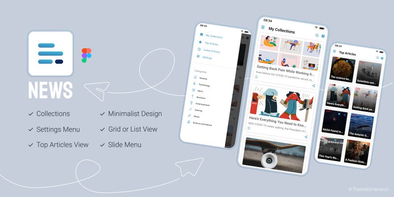 News App - Figma Mobile Application UI Kit