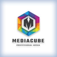 Media Cube Letter M Pro Logo