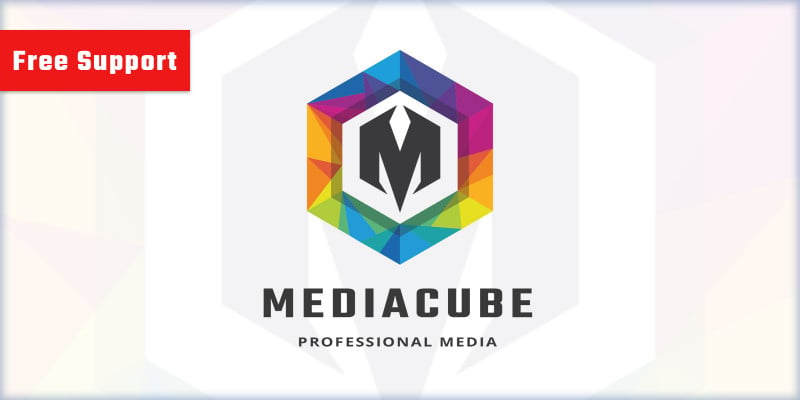 Media Cube Letter M Pro Logo