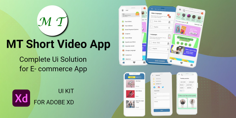 MT E-commerce UI Kit For Adobe XD
