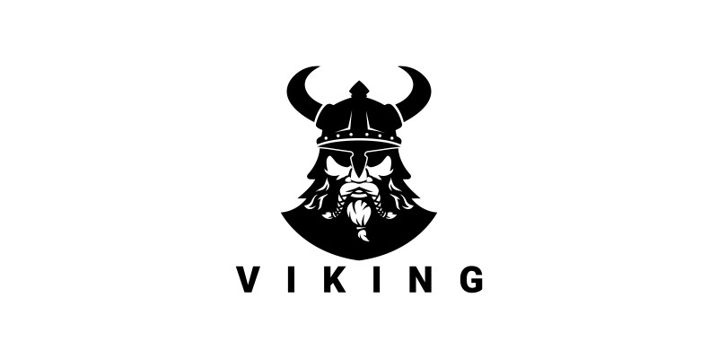 Viking Warrior Vector Logo