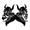 Viking Fighter Vector Logo Design 