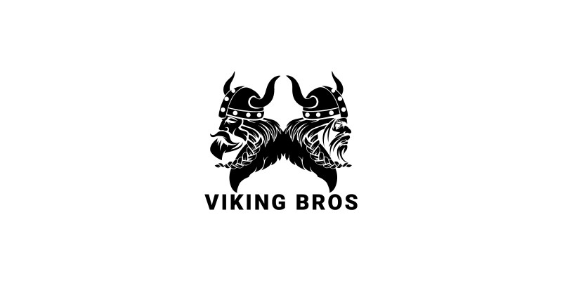 Viking Fighter Vector Logo Design 