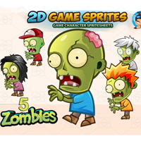 5 Zombies Sprites